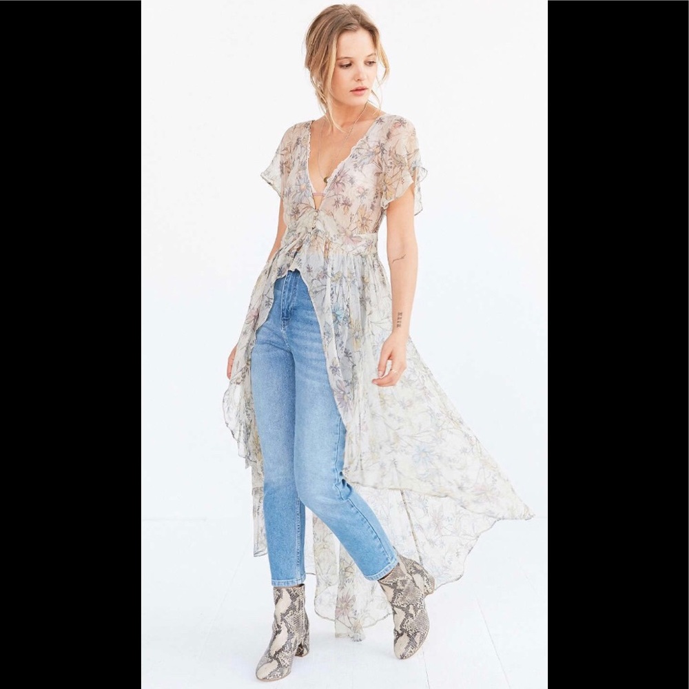 Kimchi Blue Mila Floral Chiffon Maxi Top